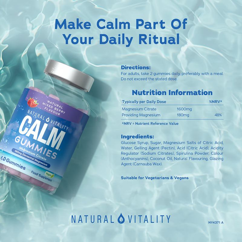 Natural Vitality Calm Magnesium gummies 180mg - British product