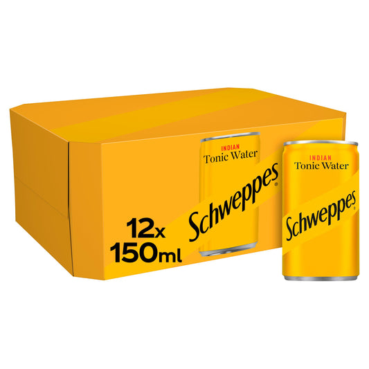 Schweppes Tonic Water 12x150ml Mixers Sainsburys   