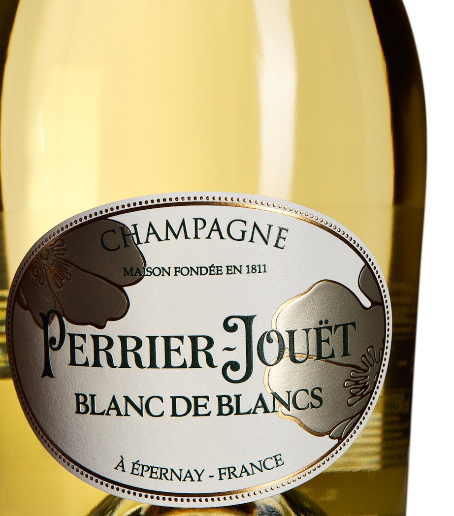Perrier Jouet Blanc de Blancs brut champagne 75cl gift set - British product