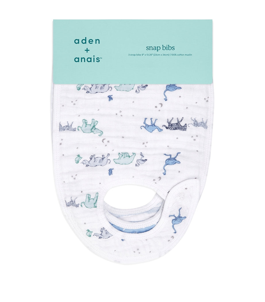 aden + anais Rising Star bibs set of 3 organic cotton, imported from the UK