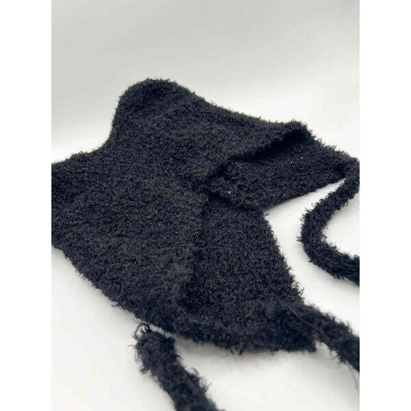 SVNX beanie with bear ears in black, one size - British product
