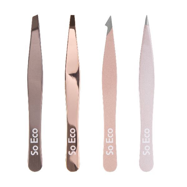 So Eco 4 Piece Tweezer Set - Rose Gold