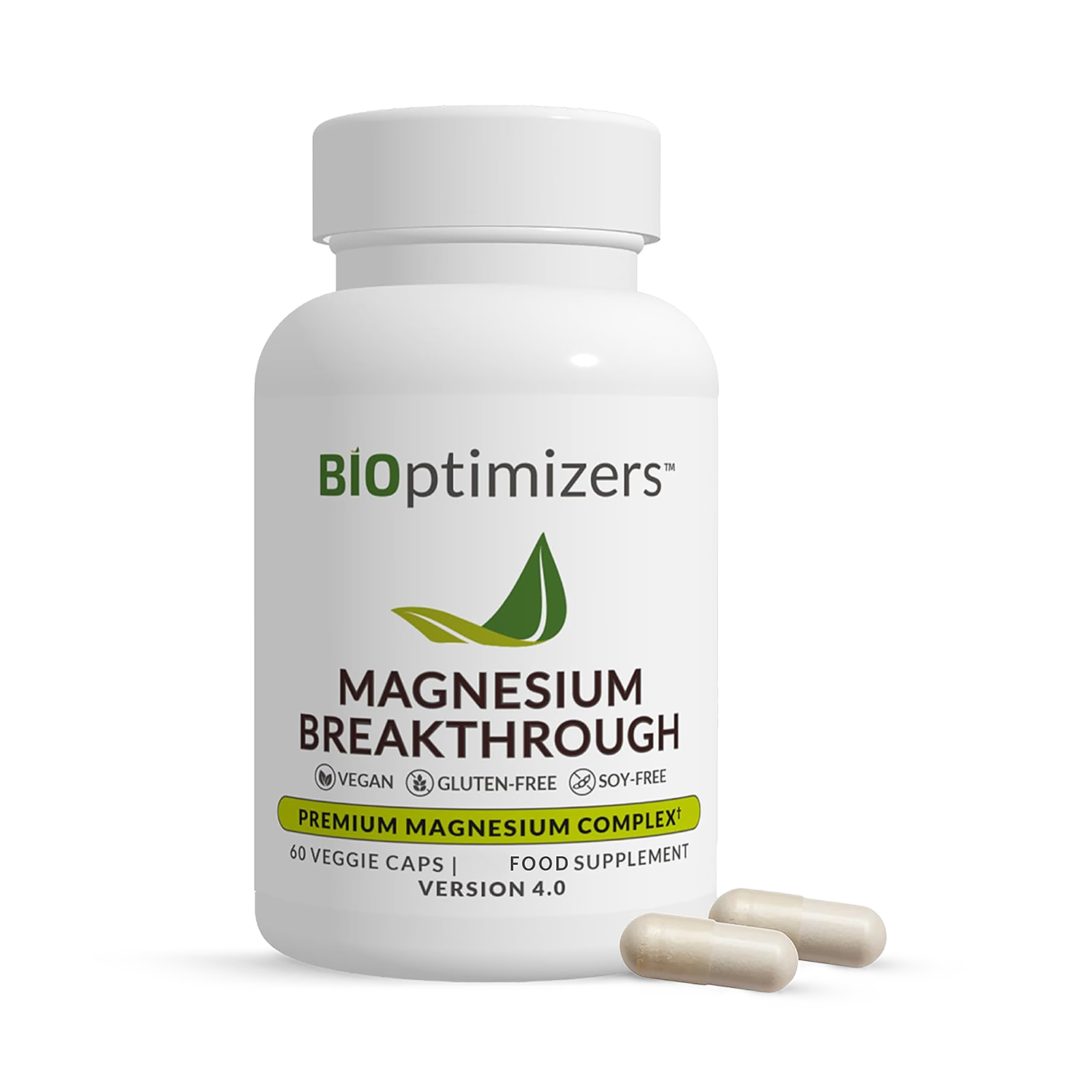 BIOptimizers Magnesium Breakthrough supplement 60 capsules, imported from the UK