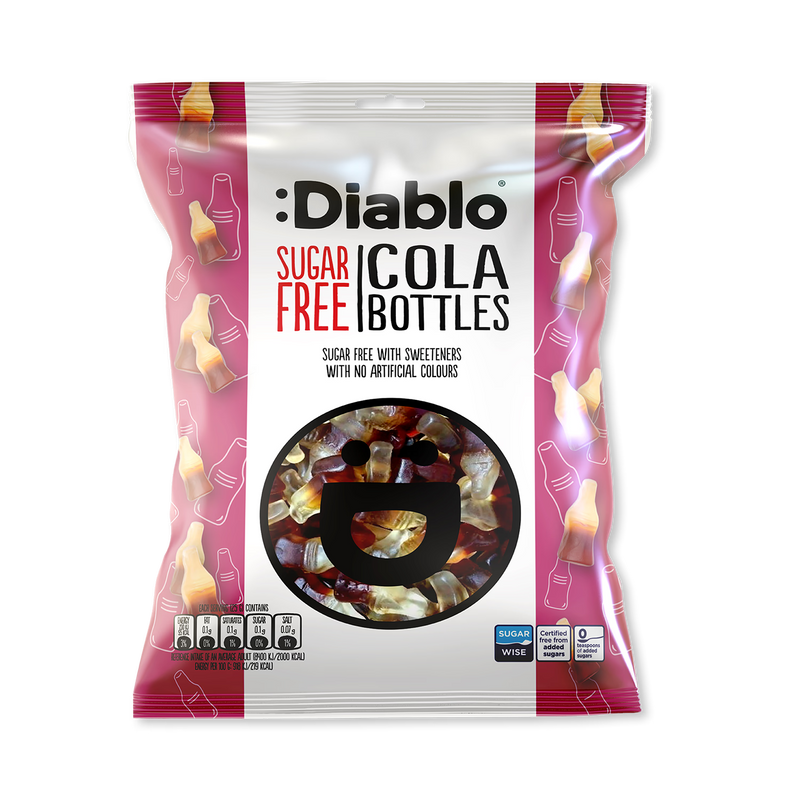 Diablo sugar free cola bottles 75g (British brand)