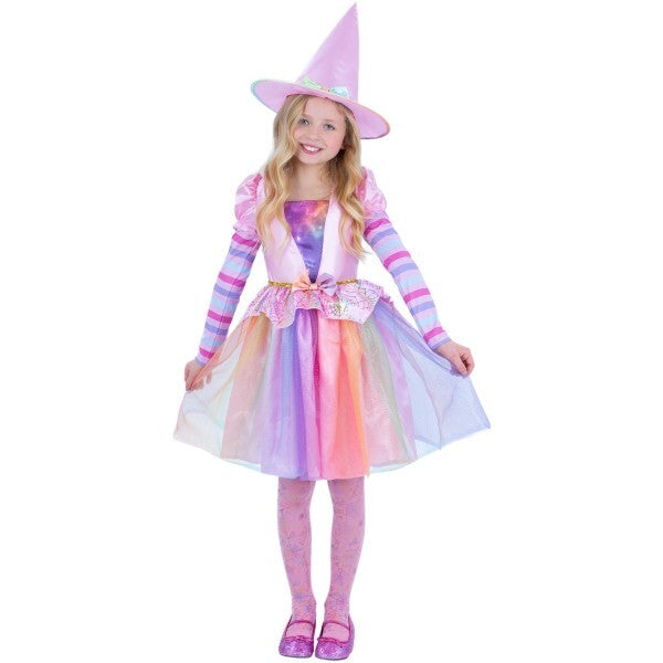 Smiffys pastel rainbow witch costume, UK version