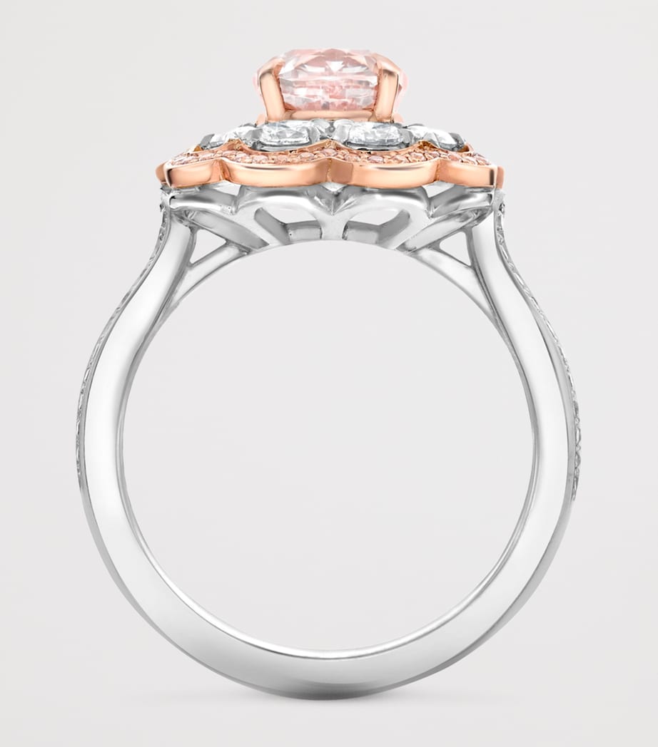 Boodles platinum rose gold diamond ring, UK version