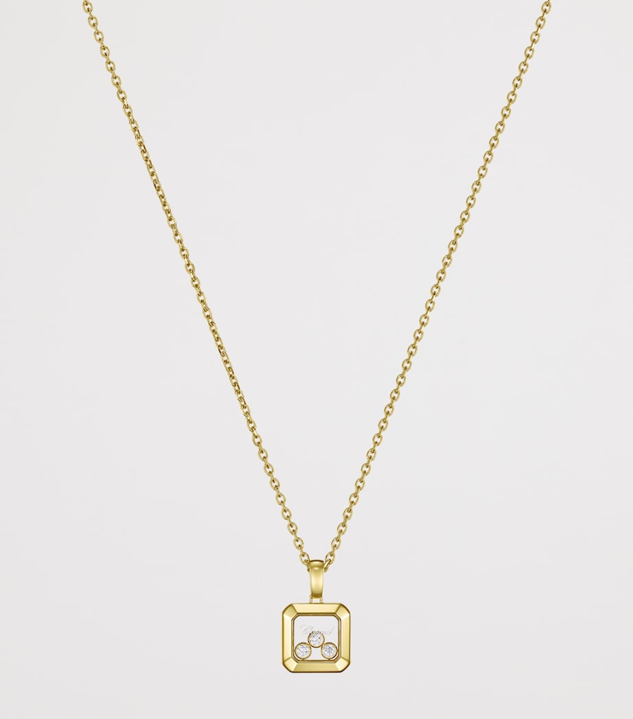 Chopard Happy Diamonds necklace in yellow gold with diamonds, imported from the UK