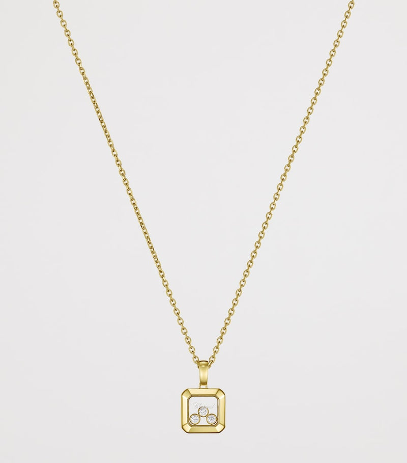 Chopard Happy Diamonds necklace in yellow gold with diamonds, imported from the UK