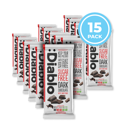 Holland & Barrett Diablo Sugar Free Dark Chocolate Bar 85g Pack of 15- Buy online at McGrocer