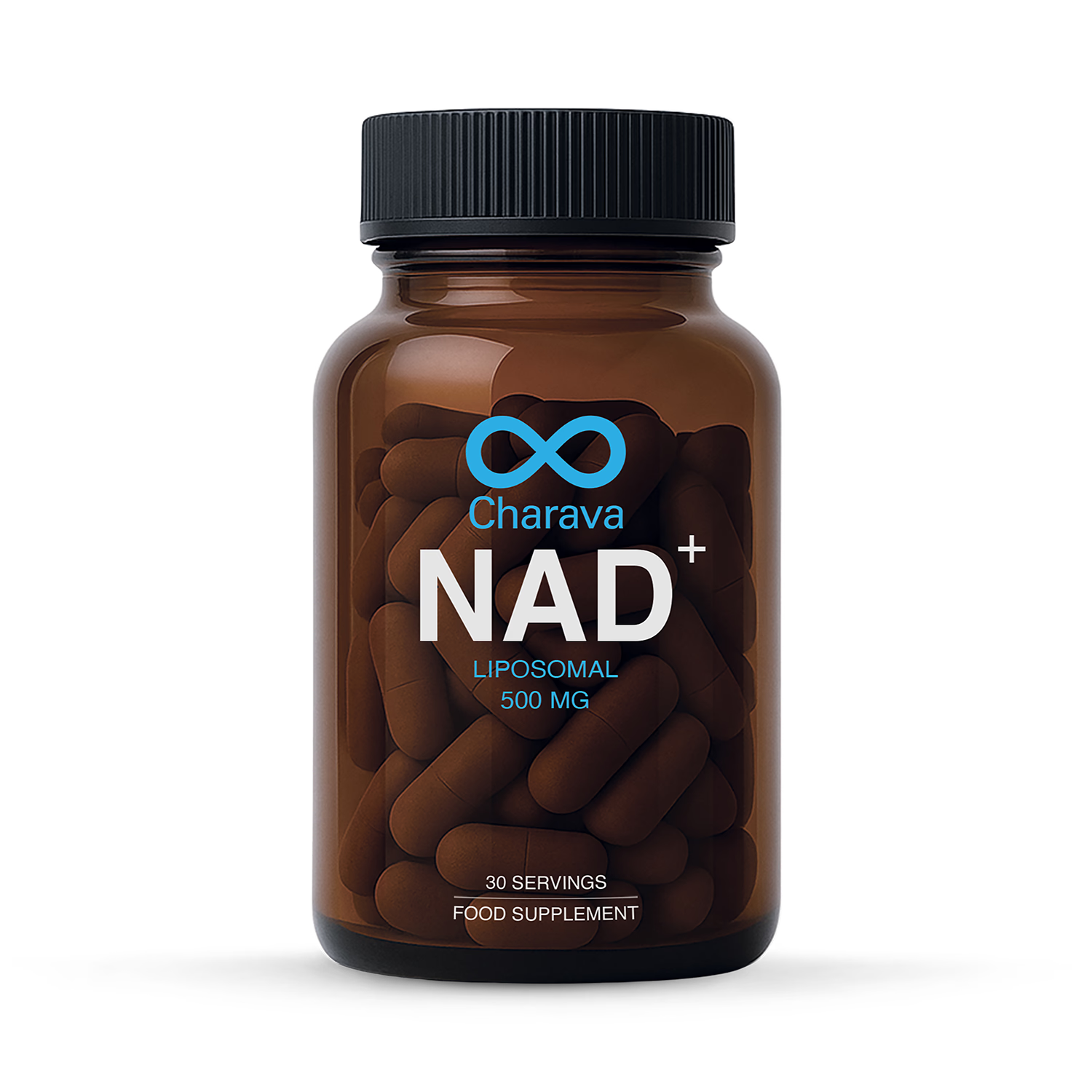 Charava NAD+500 liposomal capsules 500mg, imported from the UK