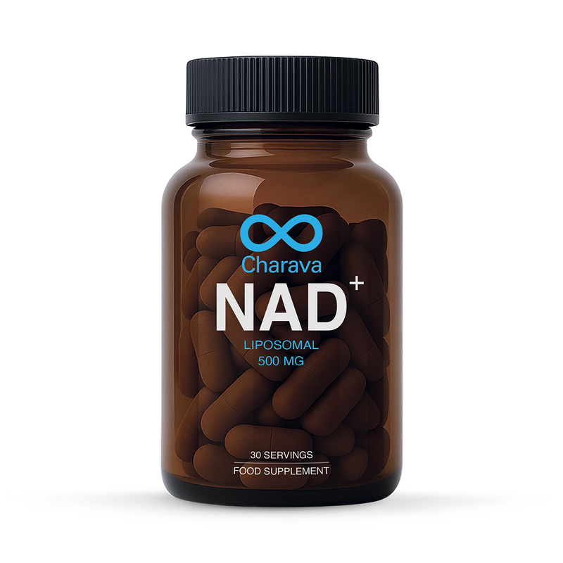 Charava NAD+500 liposomal capsules 500mg, imported from the UK
