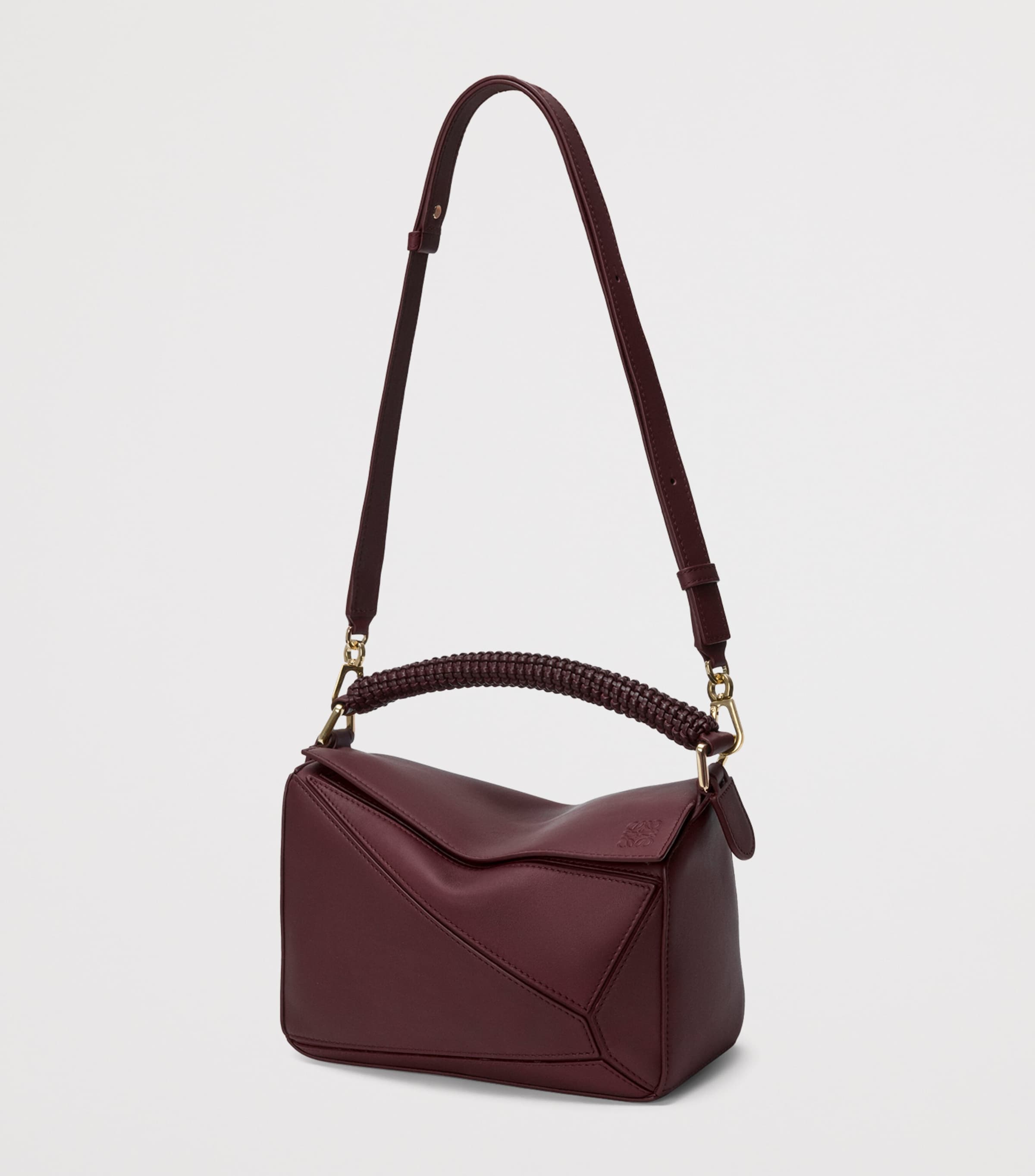 LOEWE Small Puzzle bag woven top handle - British product