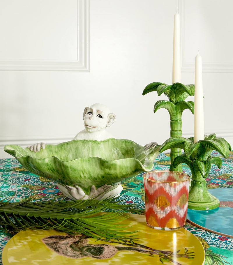 Les-Ottomans monkey leaf ceramic dish 15cm, UK version