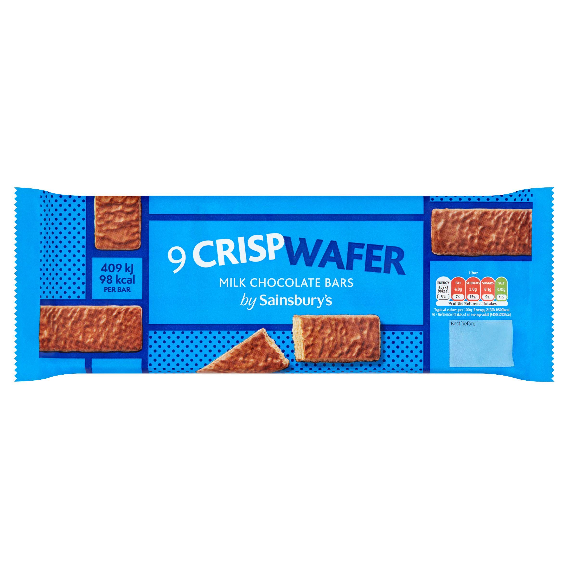 Sainsbury's chocolate wafers 9x19.2g GOODS Sainsburys   