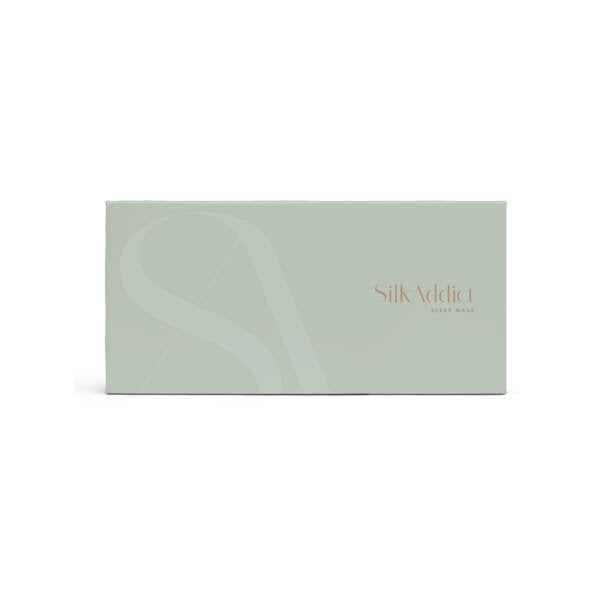 Silk Addict mulberry silk sleep mask olive green - British product