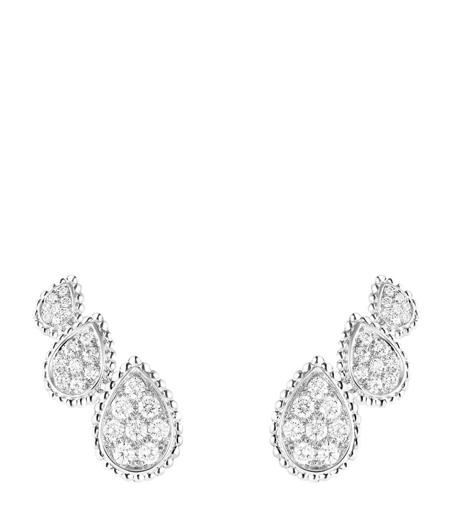 Boucheron Serpent Bohème white gold diamond three motif earrings, UK version