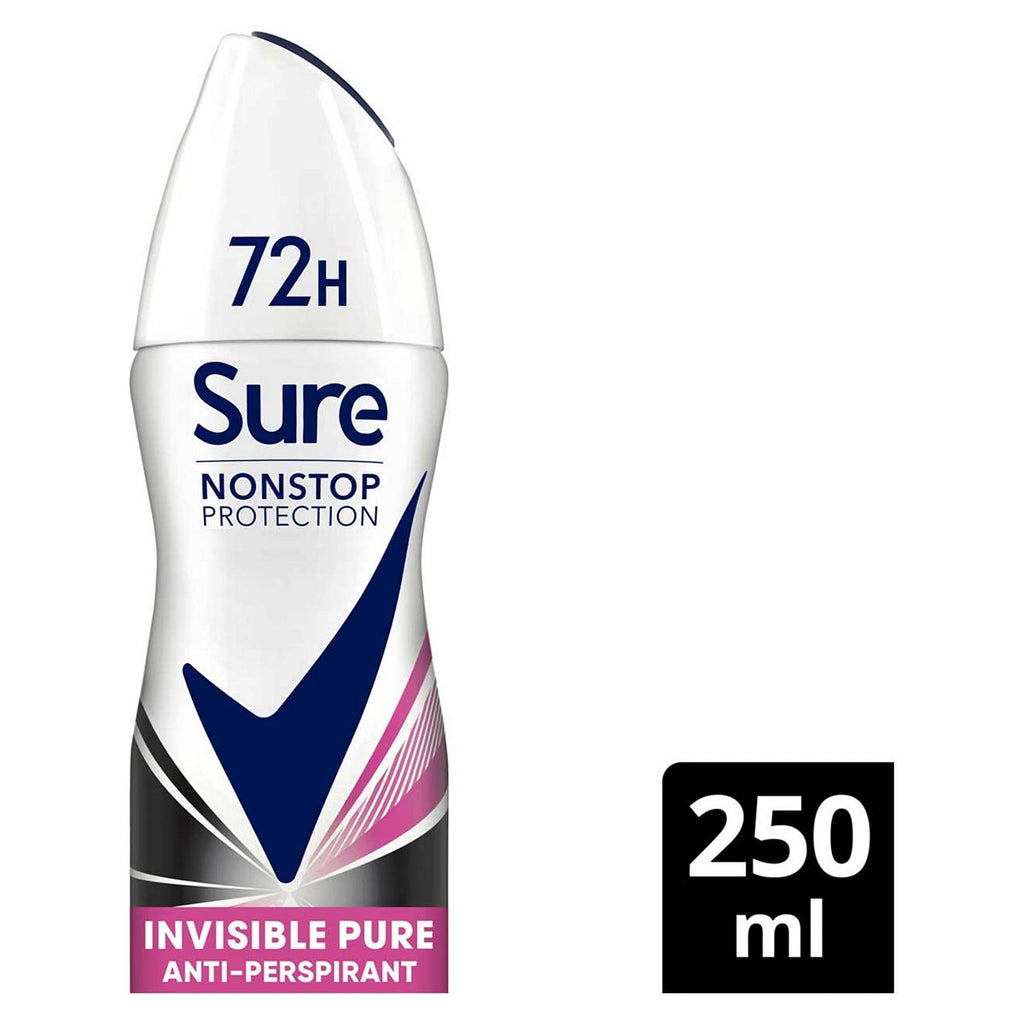 Sure Invisible Pure Nonstop Protection Anti-perspirant Deodorant Aerosol 250 ml