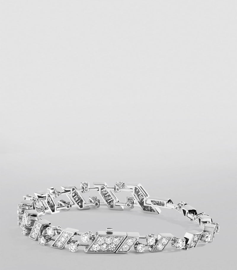 Marli New York 18kt white gold diamond Fifth Avenue bracelet, UK version