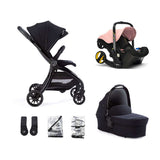 Junior Jones Aylo Rich Black 6 Piece Travel System inc Doona Blush Pink Car Seat GOODS Boots   