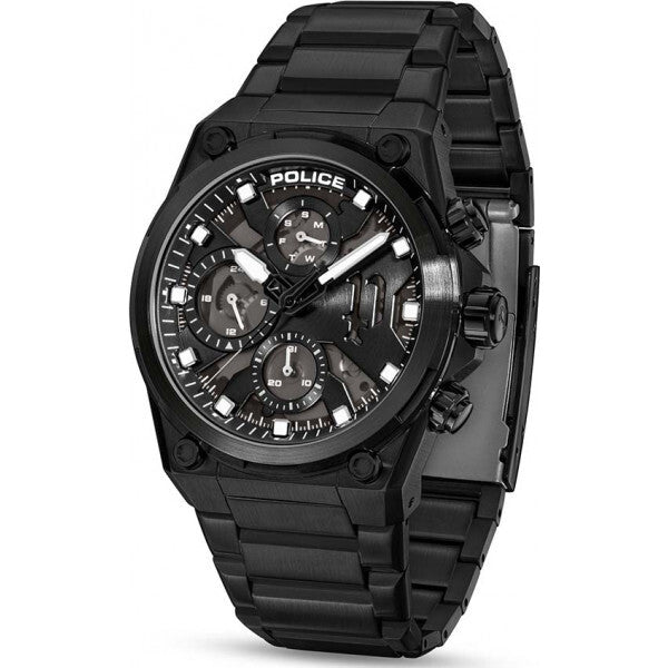 Police Black Mens Airflow Watch stainless steel, UK version