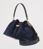 Jimmy Choo medium suede cinch shoulder bag (British brand)