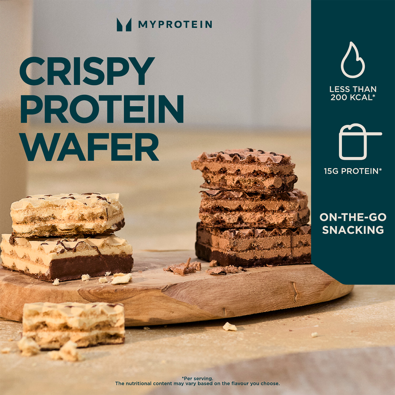 Myprotein vanilla protein crispy wafer 40.4g (British brand)