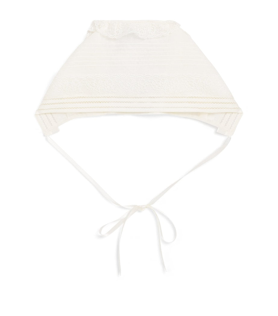 PEPA LONDON cream lace bonnet (British brand)
