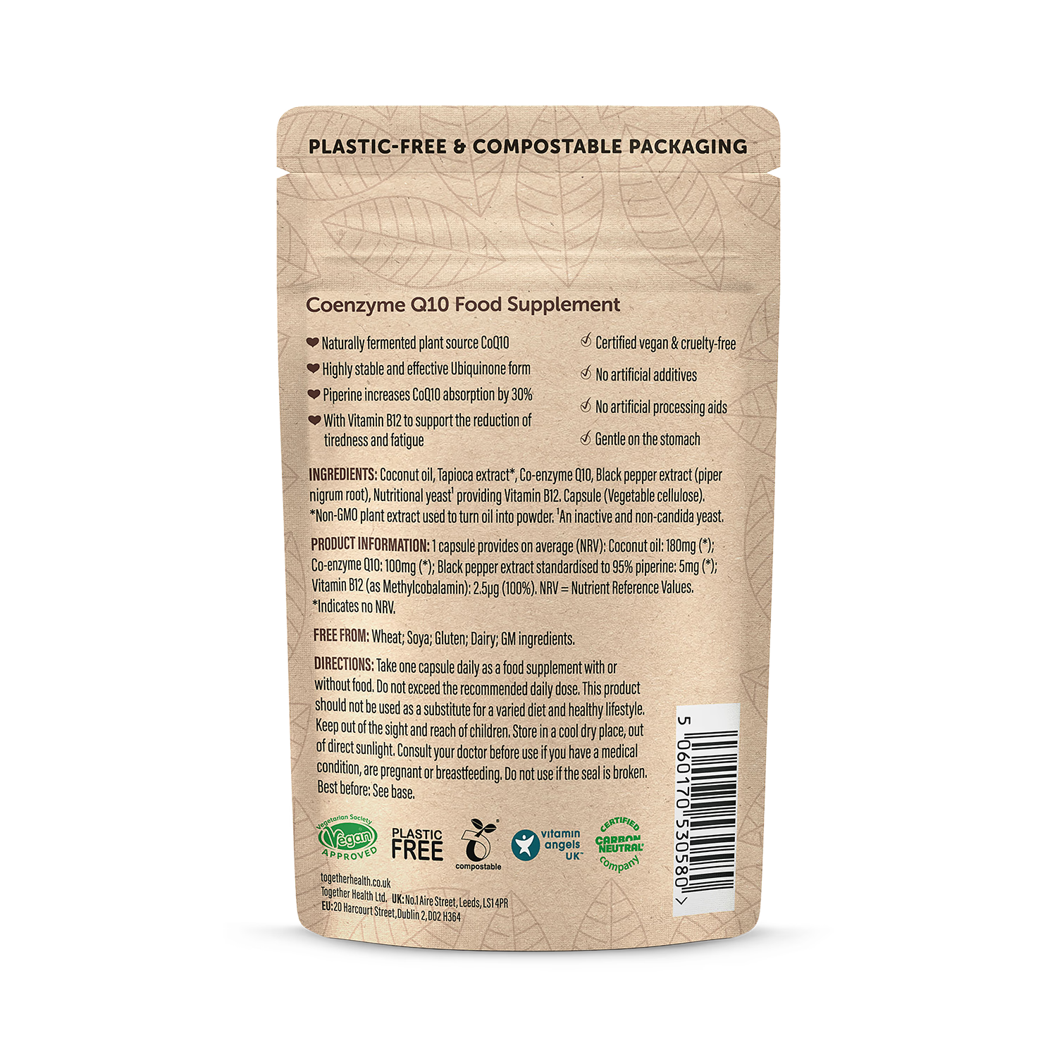 Naturally fermented CoQ10 supplement 30 capsules, imported from the UK