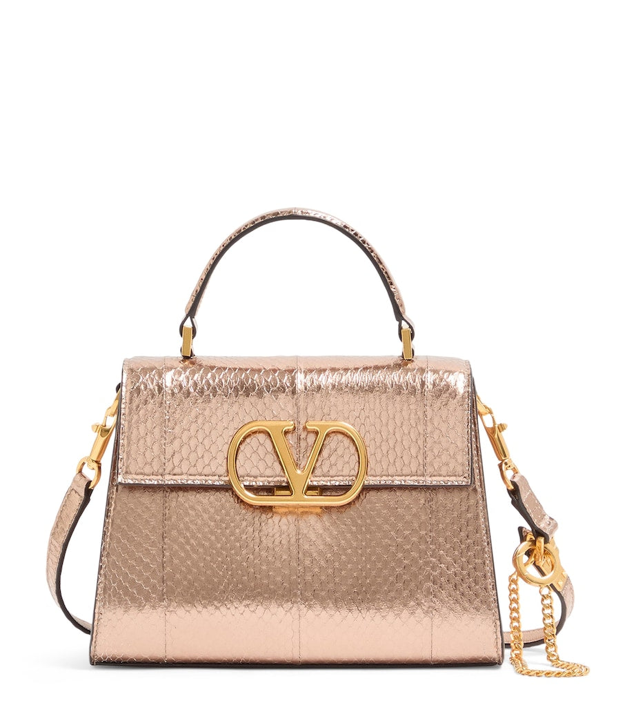 Valentino Garavani small snakeskin VSLING top-handle bag - British product