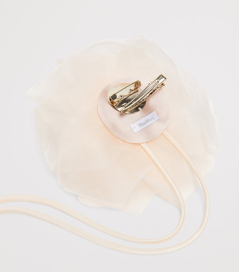 Max Mara silk flower hair clip, UK version
