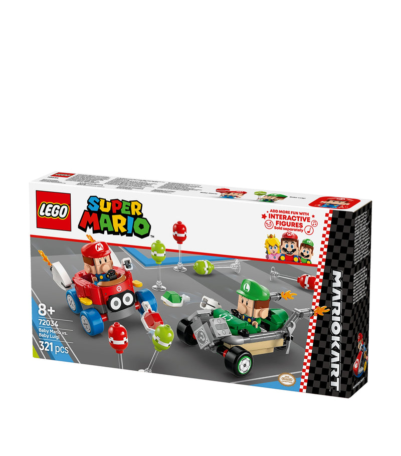 Lego Mario Kart Baby Mario vs Baby Luigi building set, UK version