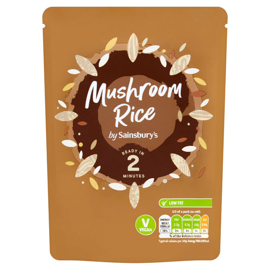 Sainsbury's Microwave Rice Mushroom 250g Microwave rice Sainsburys   