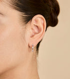 Astrid & Miyu heart cluster single hoop earring 11mm (British brand)