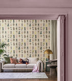 Cole & Son Harrods Couture Carousel wallpaper pastel pearl, imported from the UK