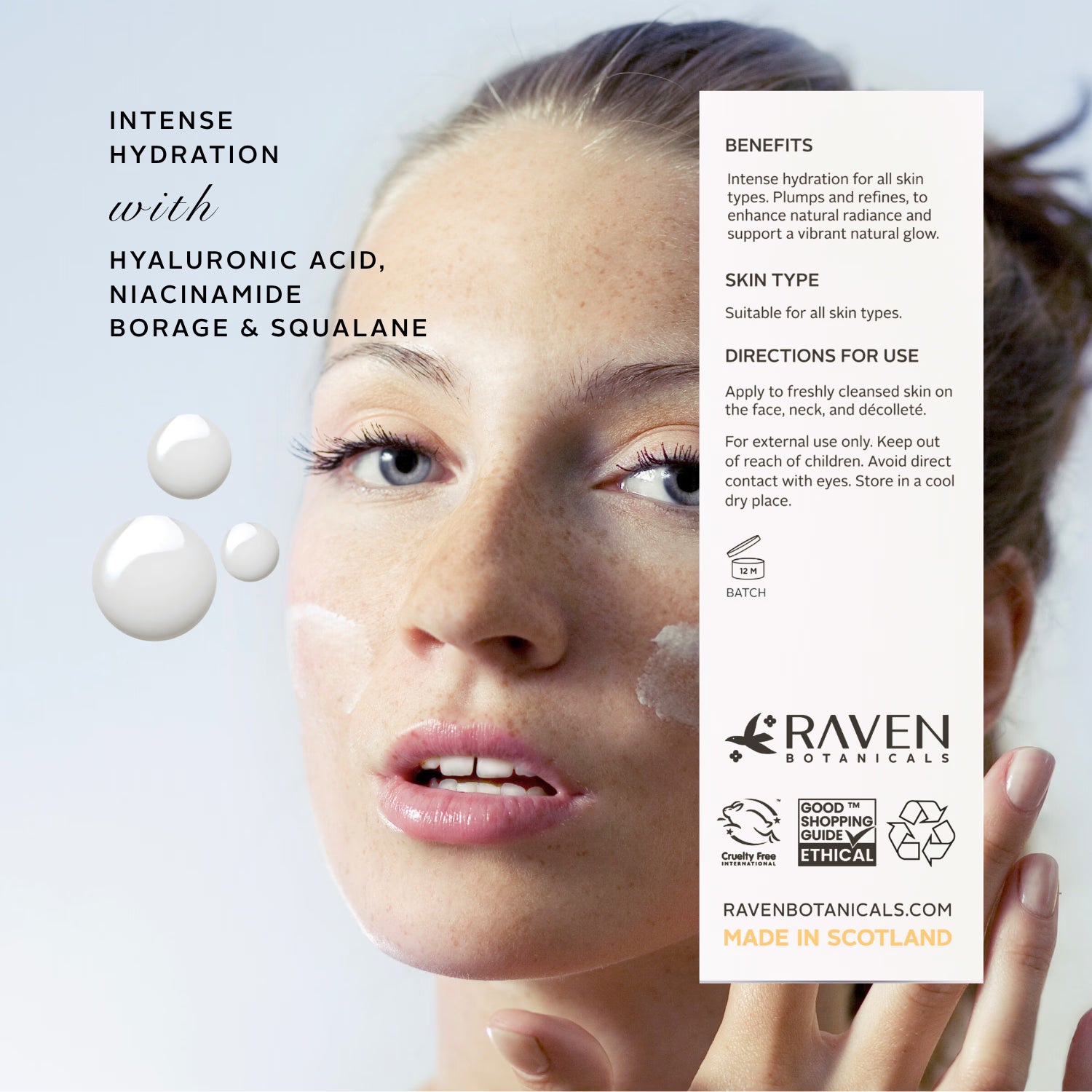 Raven Botanicals ultra hydrating serum 30ml (British brand)