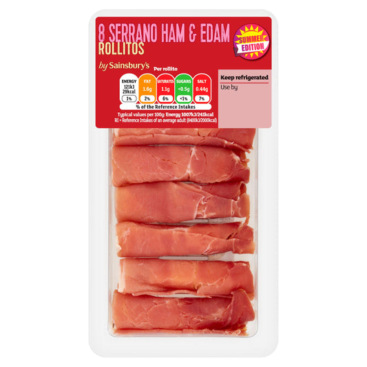 Sainsbury's Serrano Ham & Edam Rollitos, Summer Edition x8 96g Olives & antipasti Sainsburys   
