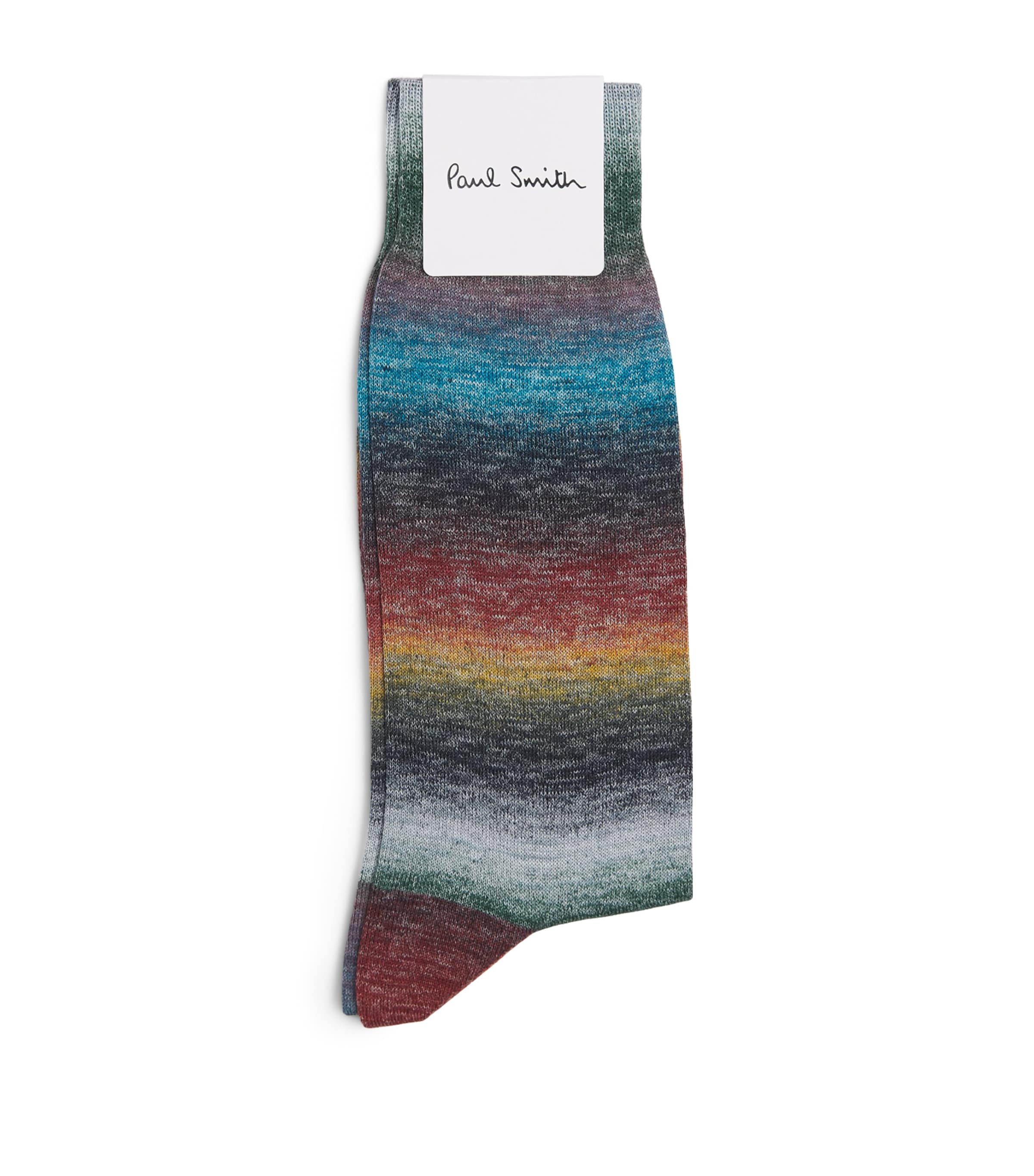 Paul Smith socks ombré Signature Stripe cotton blend (British brand)