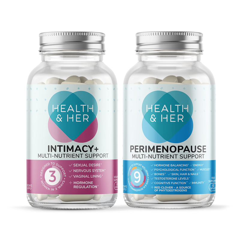 Health & Her perimenopause intimacy bundle 60 capsules UK version