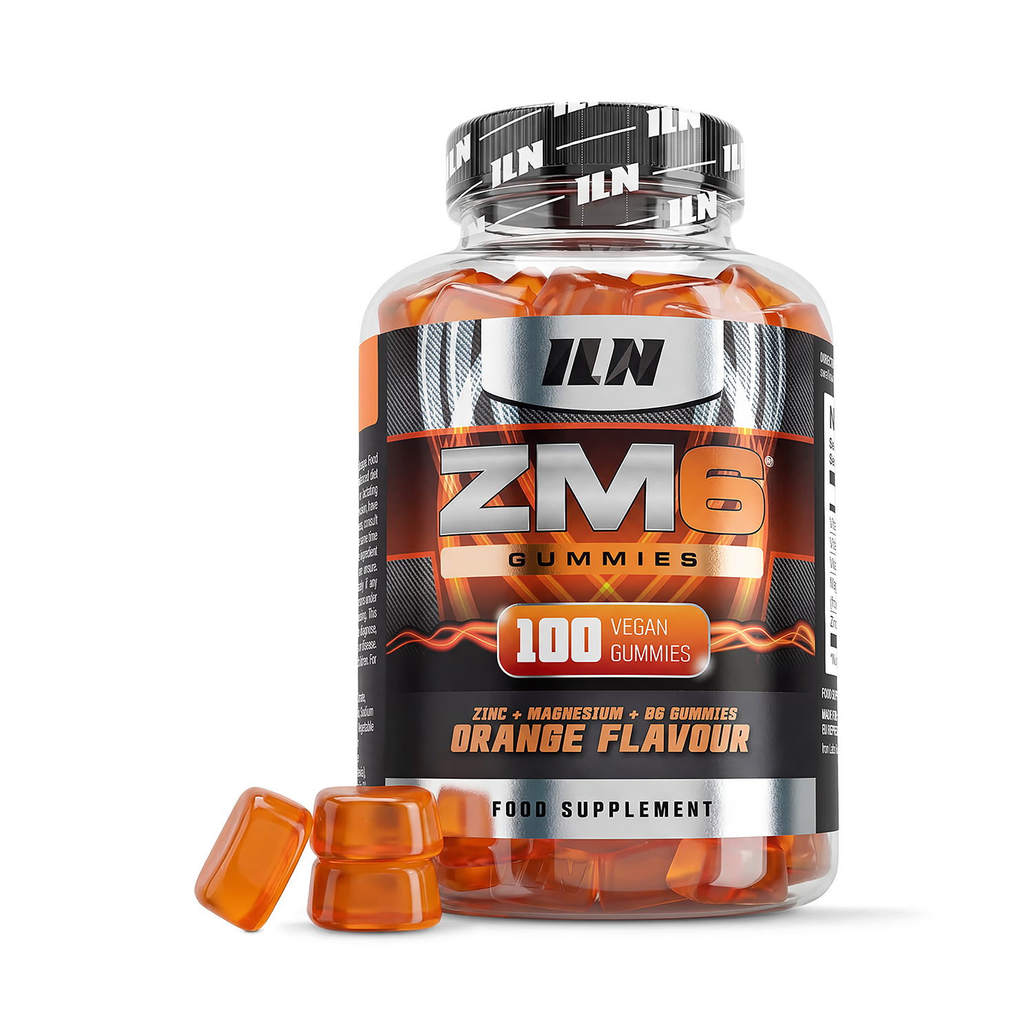 Iron Labs Nutrition ZM6 gummies orange flavour 100 gummies (British brand)