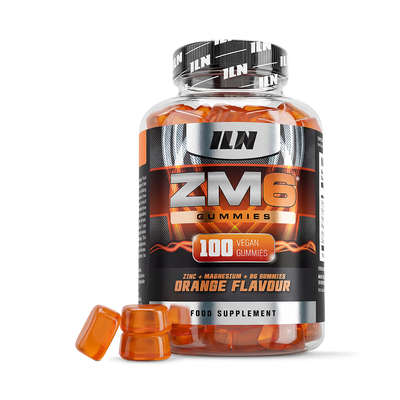 Holland & Barrett Iron Labs Nutrition ZM6 High Strength Zinc Magnesium and Vitamin B6 Orange Flavour Vegan Gummies 100 Gummies- Buy online at McGrocer