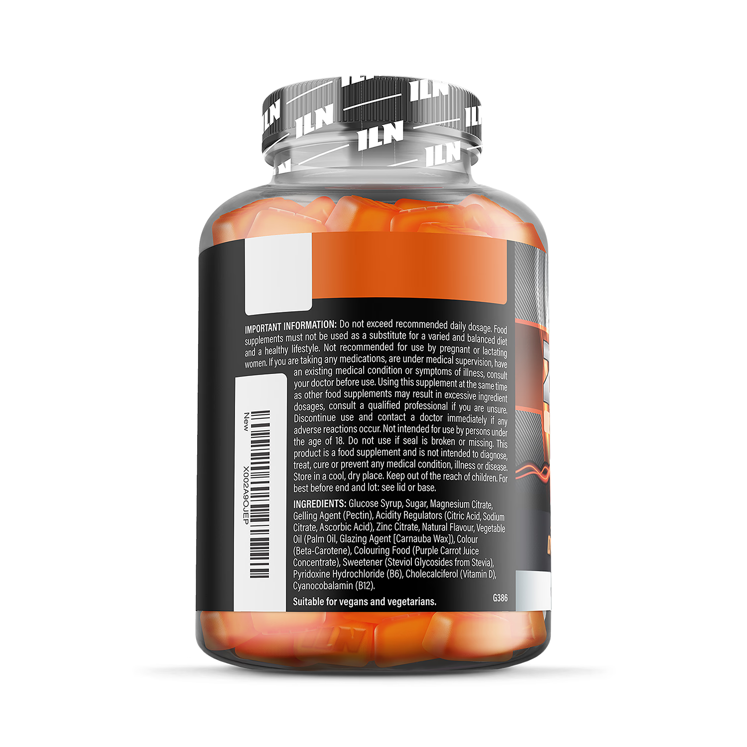 Iron Labs Nutrition ZM6 gummies orange flavour 100 gummies (British brand)