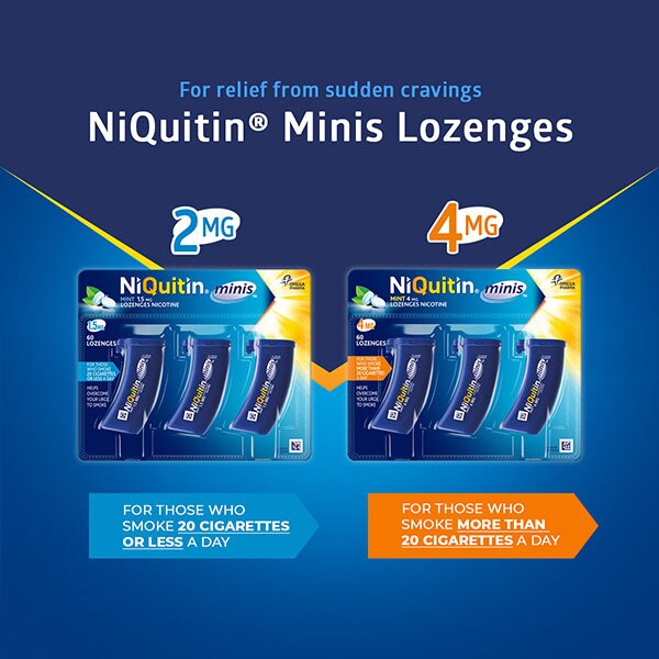 NiQuitin Minis Mint 4mg, 100 Lozenges- Quit Smoking Aid GOODS Superdrug   