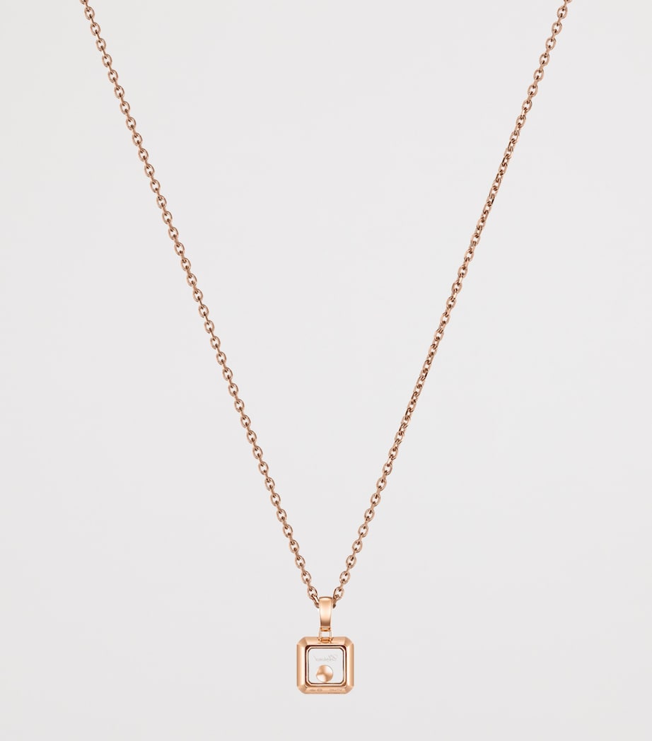 Chopard rose gold diamond pendant necklace (British brand)
