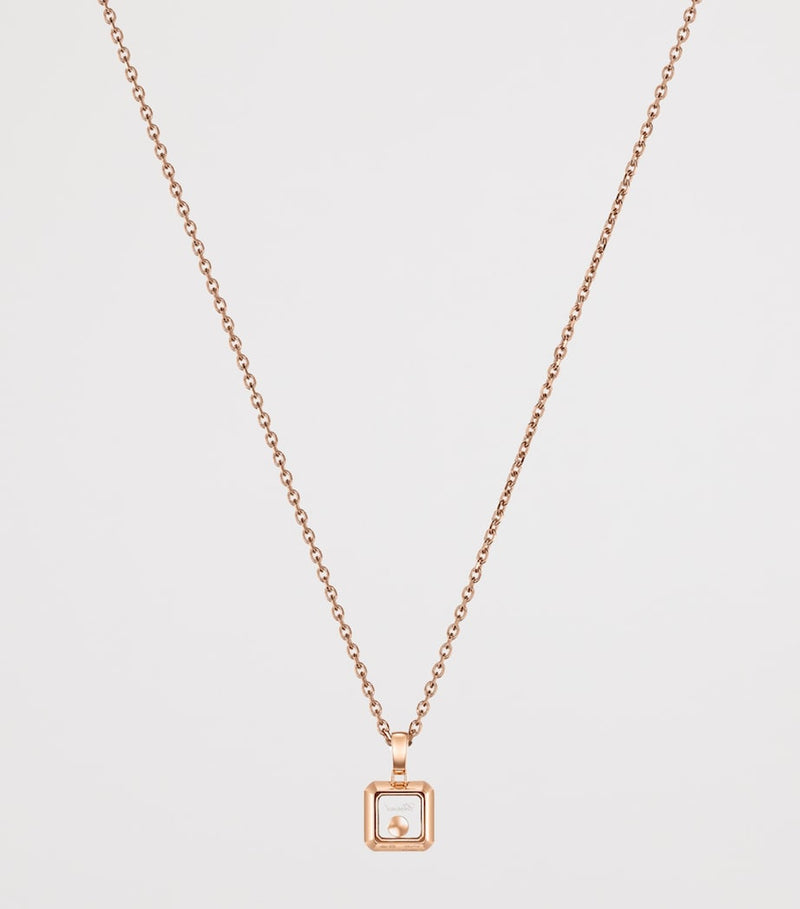 Chopard rose gold diamond pendant necklace (British brand)