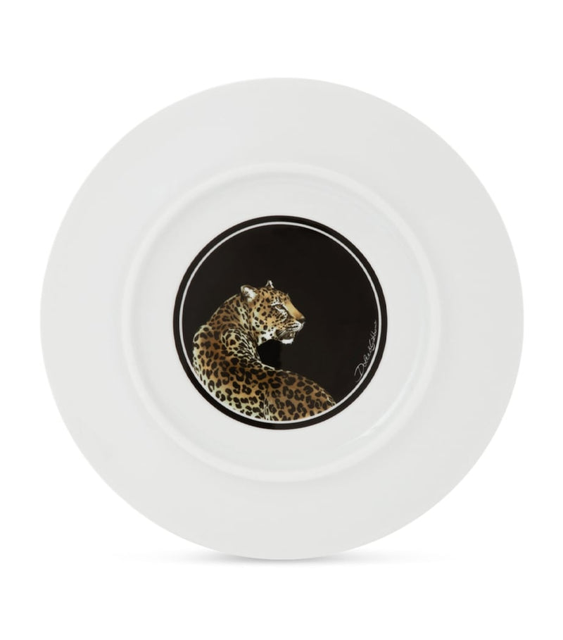 Dolce&Gabbana leopard print bread plates 17cm - British product