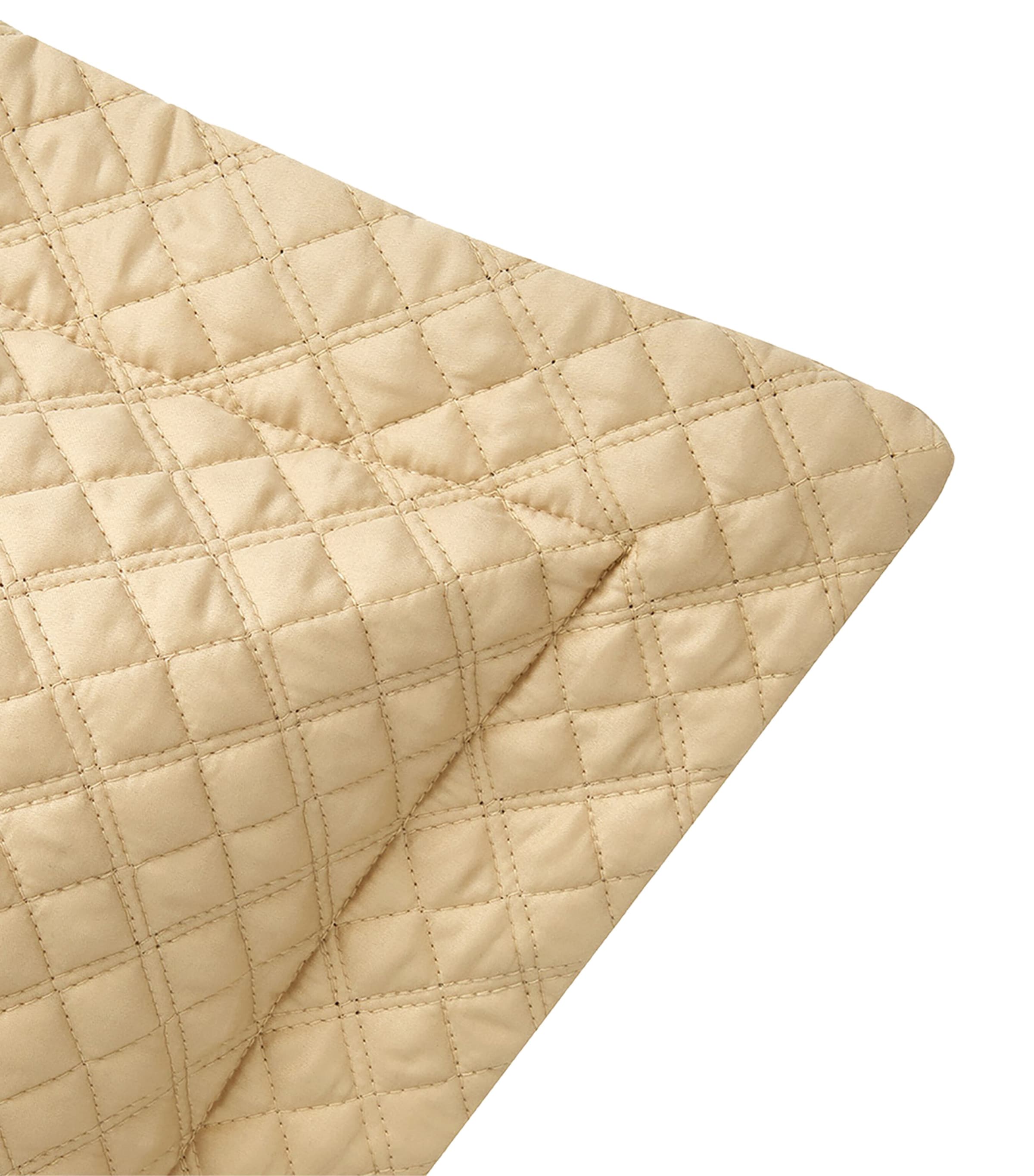 Ralph Lauren Home organic cotton sateen quilted pillowcase 65cm x 65cm, imported from the UK