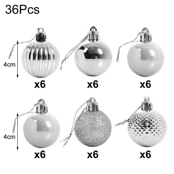 Livingandhome Christmas bauble set 36 pieces, UK version