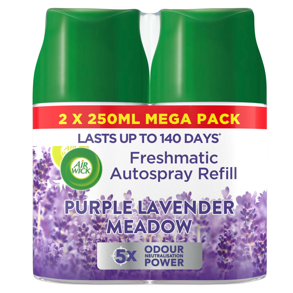 Air Wick Air Freshener Freshmatic Refill Purple Lavender Meadow 2x250ml