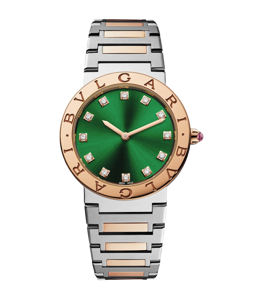 Bvlgari Lady Watch 33mm in rose gold and stainless steel, UK version