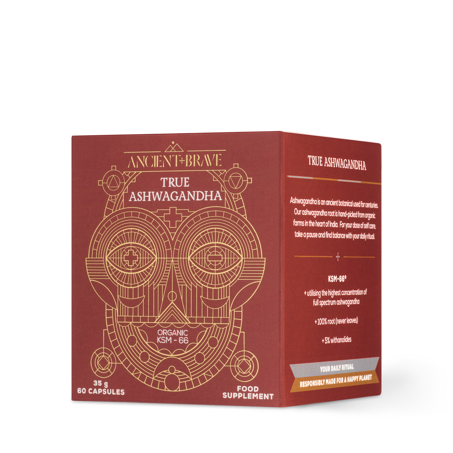 Ancient+Brave True Ashwagandha supplement 60 capsules, UK version